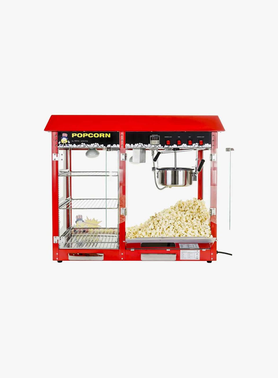 Machine à Popcorn moyenne avec étagère chauffante